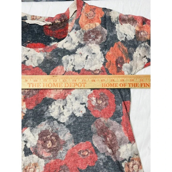 Soft Surroundings Womens Sz M Knit Sweater Floral Long Sleeve Stretch USA Made - Picture 6 of 7